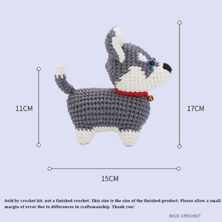 amigurumi husky crochet kit