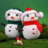 crochet mini snowman