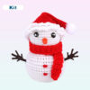 crochet mini snowman